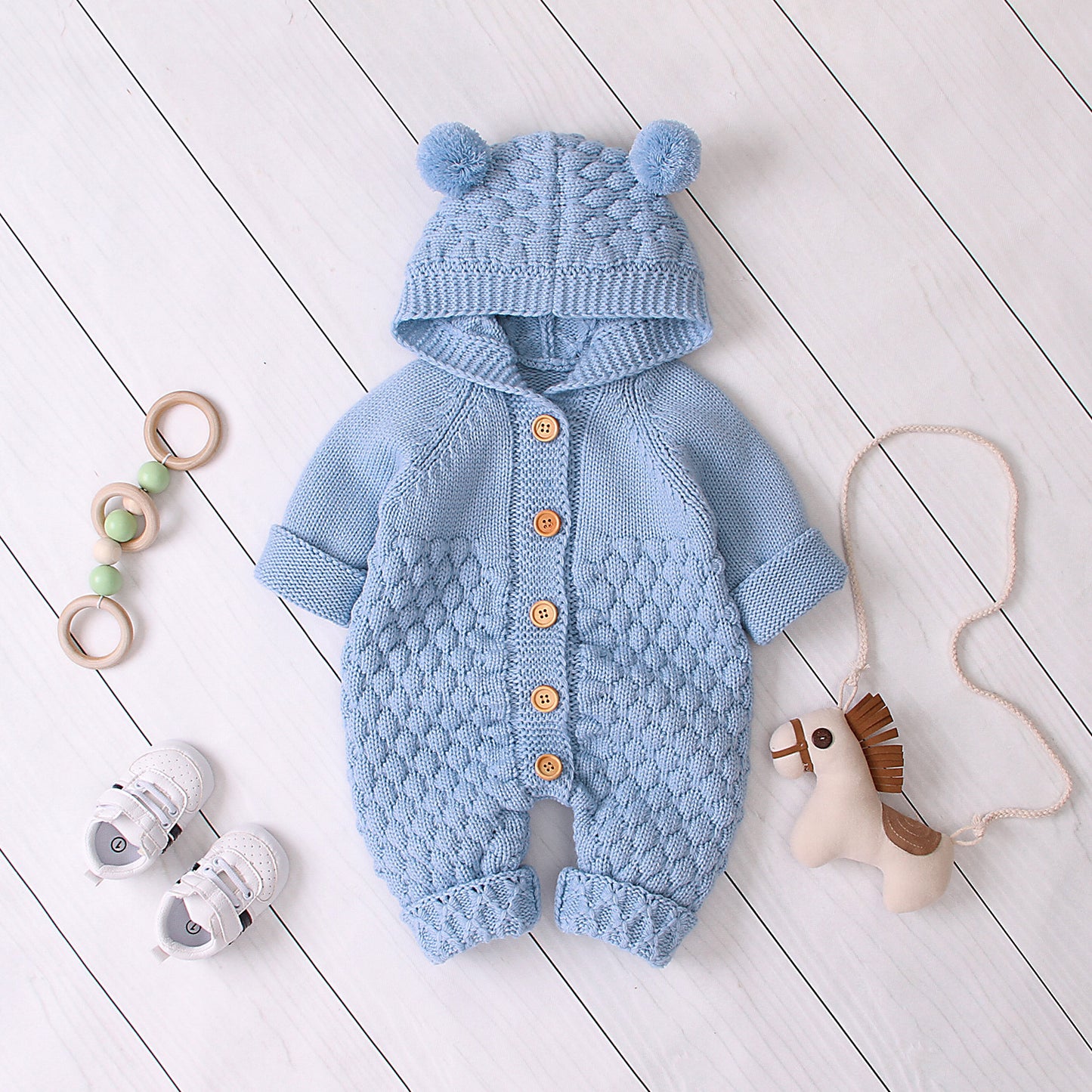 Cozy Knit Hooded Jumpsuit