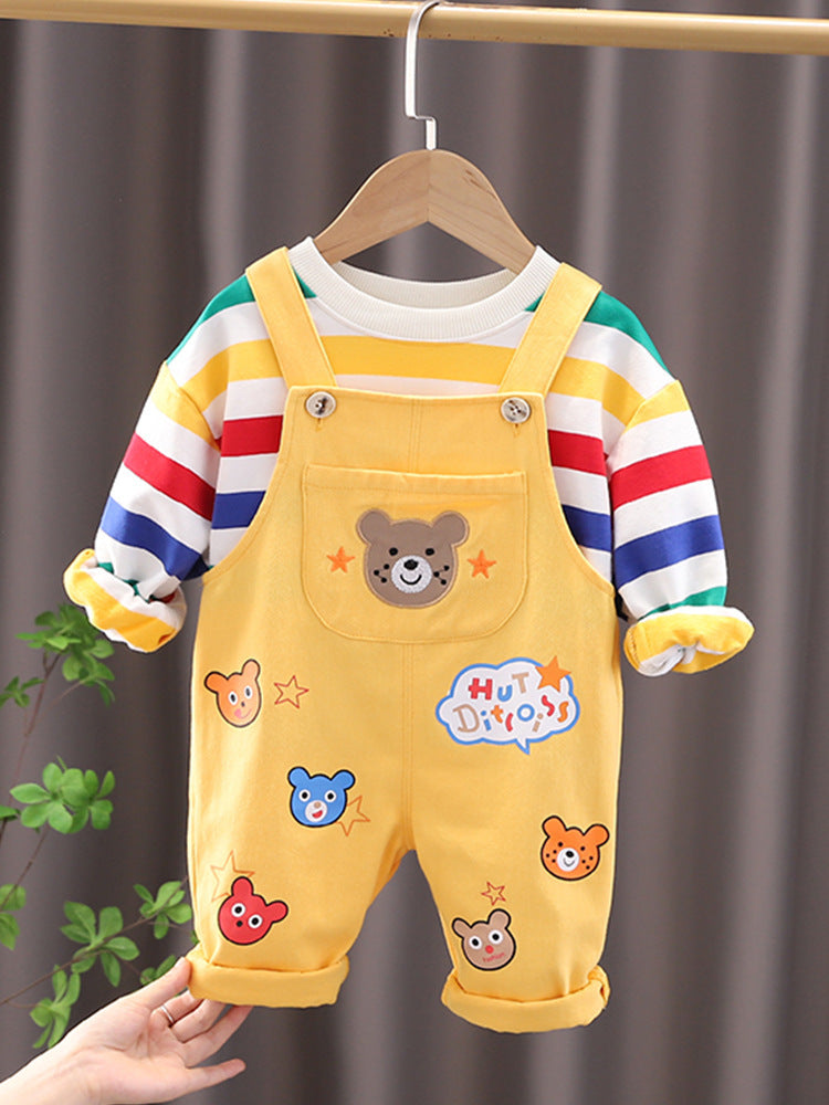 Little Explorer Linen Overall Set