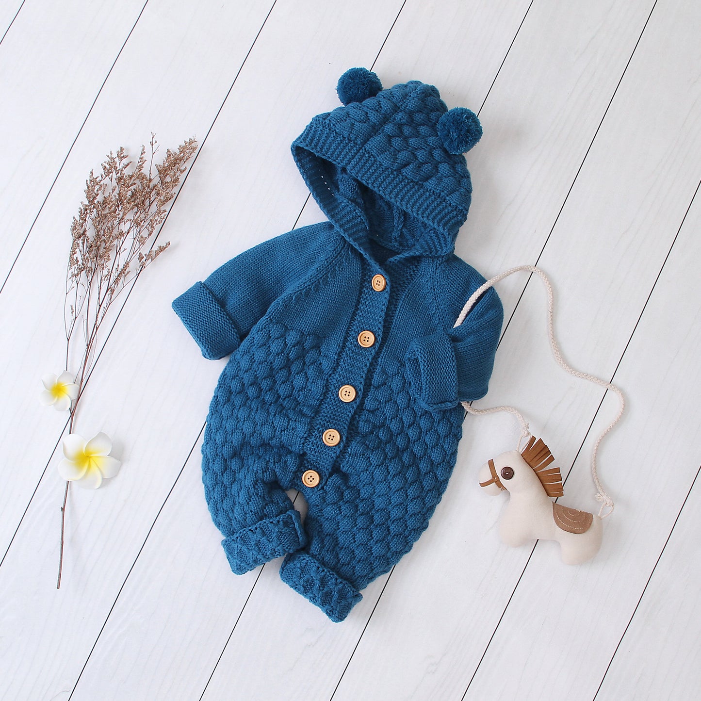 Cozy Knit Hooded Jumpsuit