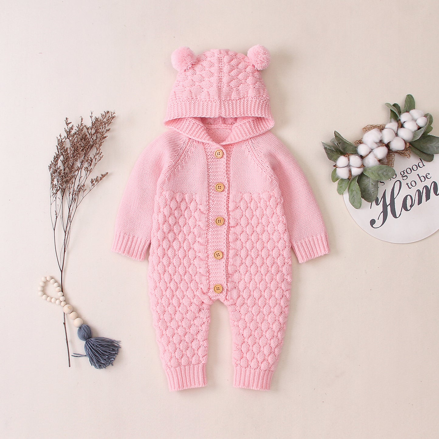 Cozy Knit Hooded Jumpsuit