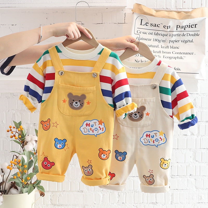 Little Explorer Linen Overall Set